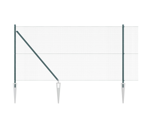 Žoga Stabu Komplekts 2 Gabali Zaļš Metāls Un Pvc 25 X 1 M Vidaxl