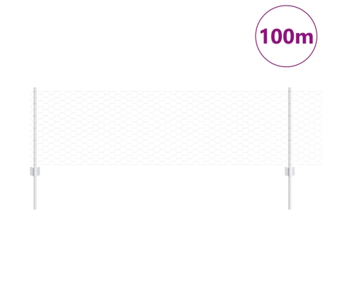 Vidaxl Žoga Stabi 11 Pcs U-Kanāls 60 Cm Cinkots Tērauds,  Sešstūra Žogs 0.6X100 M Cinkots Tērauds Vidaxl