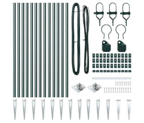 Žoga Stabu Komplekts Ar Iespraužamajiem Galiem 13 Gabali Zaļš Vidaxl