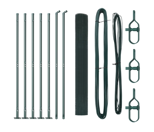 Žoga Stabu Komplekts 2 Gab. Zaļš Metāls 10 X 1 M Izturīgs Vidaxl