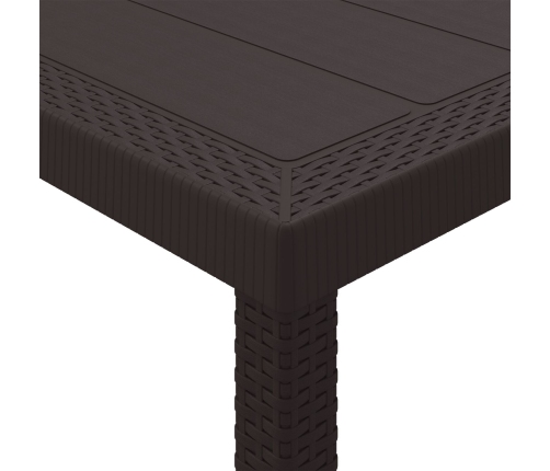 11 Daļu Dārza Galdu Komplekts Ar Spilveniem Brūnā Poli Rotangpalmas Vidaxl