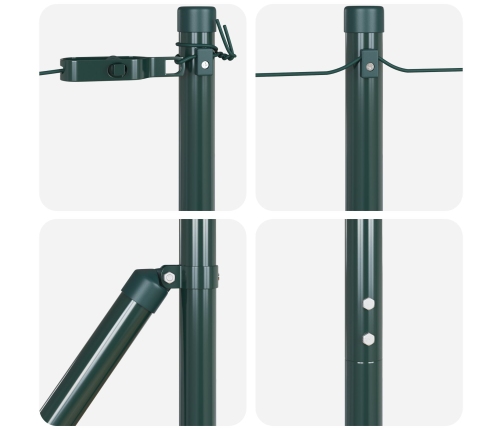 Žoga Stabi 52 Gab. Zaļa Ø32 Mm 150 Cm Cinkots Tērauds Vidaxl