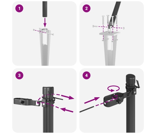Žoga Stabi Ar Kāju 26 Gab Ø32 Mm 80 Cm Cinkots Tērauds Vidaxl