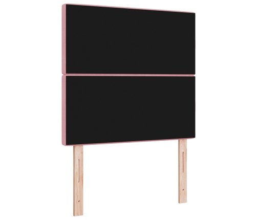 Vidaxl Gultas Galvgalis Kristāla Pogu Tuftēts Rozā 100 Cm Samts,  Gultas Galvgalis Kristāla Pogu Tuftēts Rozā 200 Cm Samts Vidaxl