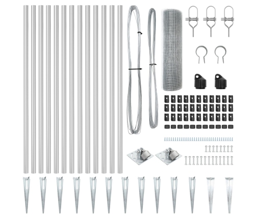 Žoga Stabu Komplekts 2 Gabali Cinkots Cinkots Tērauds Liels Vidaxl