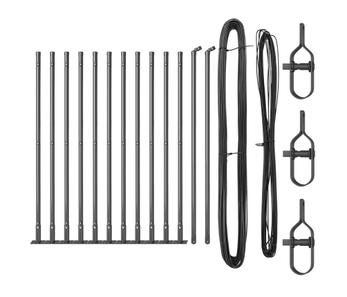 Žoga Stabi Ar Pamatplates 13 Gab Ø32Mm 110Cm Cinkots Tērauds Vidaxl