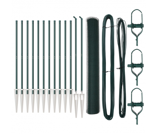 Žogu Komplekts 2 Gabali Zaļš Metāls, Plastmasa 25 X 1.2 M Vidaxl