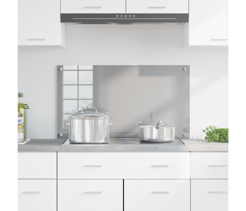 Virtuves Aizmugures Apgaismojums Gaiši Pelēks 90X50X0.6 Cm Rūdīts Stikls Vidaxl