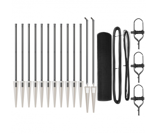 Žoga Stabu Komplekts  2 Gab. Pelēks Cinkots Tērauds, Pvc Vidaxl