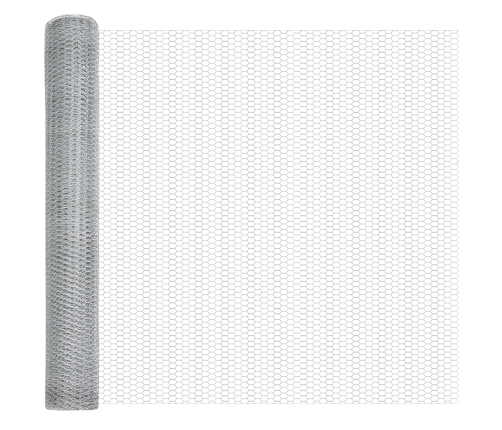 Vidaxl Žogu Stabi 22 Gab. U-Kanāls 100 Cm Cinkots Tērauds,  Sešstūra Žogs 1X100 M Cinkots Tērauds Vidaxl