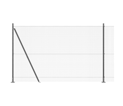 Žoga Stabu Komplekts 2 Komplekts Pelēks Metāls 25 X 1.5 M Vidaxl