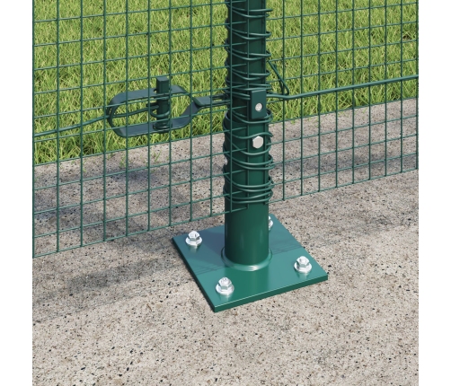 Savilktais Metāla Žogs Ar 13 Flanged Stabiem Zaļš 1.2X50 M Tērauds Vidaxl