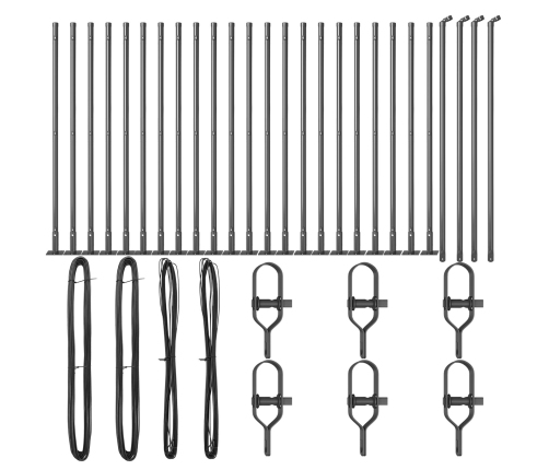 Žogu Stabi 26 Gabalu Komplekts Pelēks Betons 3.2 X 3.2 X 90 Cm Vidaxl