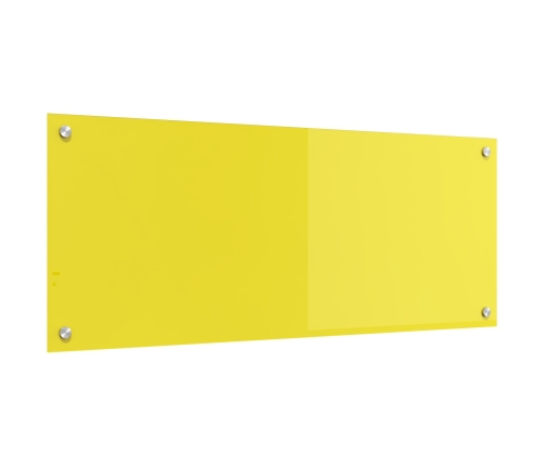 Virtuves Aizsargstikls Dzeltens 100X40X0.6 Cm Rūdīts Stikls Vidaxl