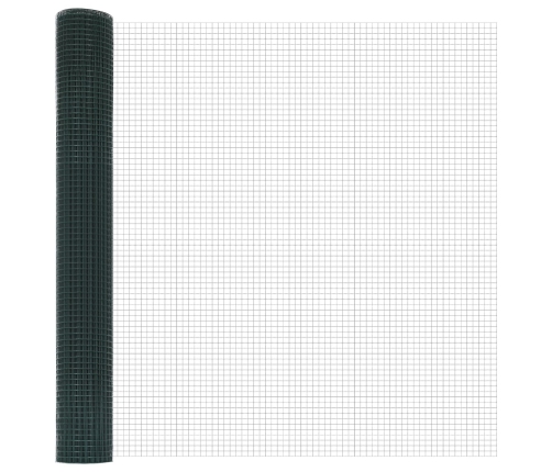 Žoga Stabiņu Komplekts 2 Gabali Zaļš Tērauds, Pvc 25 X 1 M Vidaxl