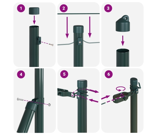 Žogu Stabi 52 Gabali Zaļš Ø32 Mm 100 Cm Cinkots Tērauds Vidaxl