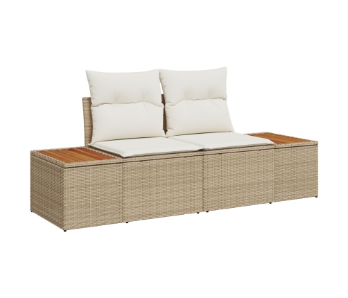 10 Gabalu Dārza Dīvānu Komplekts Ar Uzglabāšanas Spilveniem Bēšā Poli Rotangpalma Akācija Vidaxl