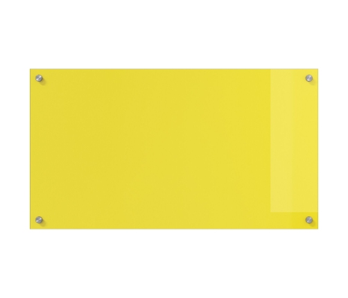 Virtuves Apšuvums, Dzeltens, 90X50X0,6 Cm, Rūdīts Stikls Vidaxl