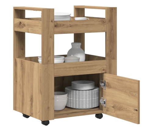 Virtuves Rati Artisan Oak 60X45X80 Cm Inženierijas Koks Vidaxl