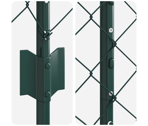 Žoga Tīkla Siets Ar 10 U Stabiem Zaļā Krāsā 1.5X10 M Tērauda Vidaxl