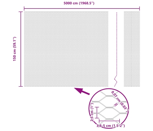 Vidaxl Žogu Stabi 22 Gab. U-Kanāls Pelēks 150 Cm Tērauds,  Sešstūra Žogs Pelēks 1,5X50 M Tērauds Vidaxl