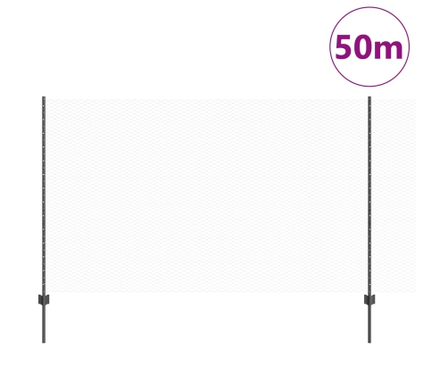 Vidaxl Žoga Stabi 22 Gab U-Kanāls Pelēks 140 Cm Tērauds,  Sešstūra Žogs Pelēks 1.4X50 M Tērauds Vidaxl