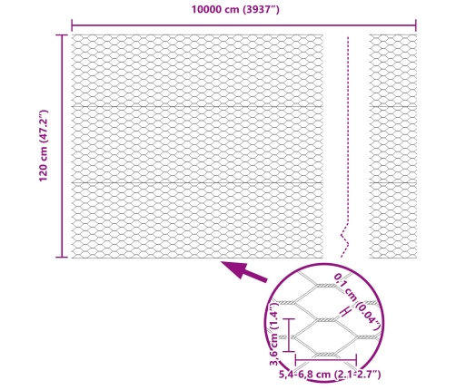 Vidaxl Žogu Stabi 11 Gab U-Kanāls Zaļš 120 Cm Tērauds,  Sešstūra Žogs Zaļš 1.2X100 M Tērauds Vidaxl