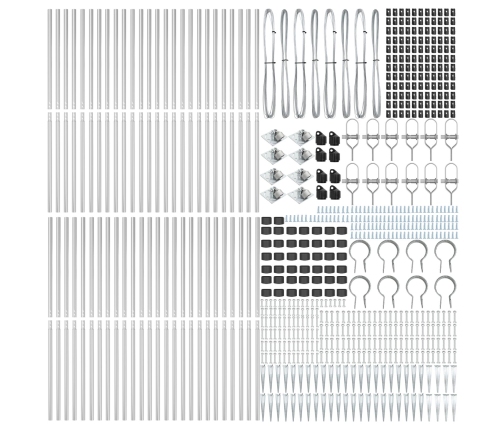 Žogu Stabi Ar Asmeni 52 Gab Ø32 Mm 140 Cm Cinkots Tērauds Vidaxl