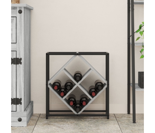 Vīna Plaukti Pelēks Sonoma Skaidu Plātne Mazs Taisnstūris Vidaxl