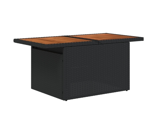 11 Daļu Dārza Dīvānu Komplekts Ar Spilveniem Melns Poli Rotangpalma Akācija Vidaxl