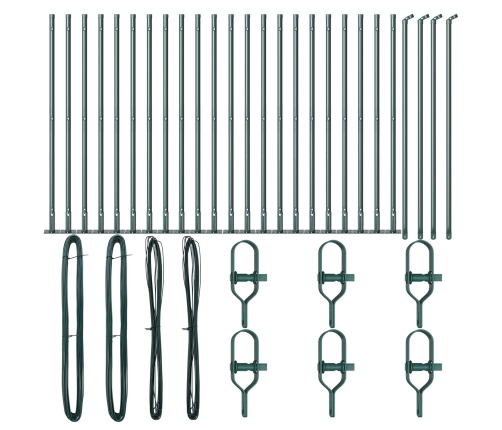 Žoga Stabi Komplektā 26 Zaļš Betons Un Metāls 3.2 X 3.2 X 90 Cm Vidaxl