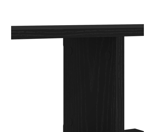Tv Plaukts, Ko Var Stiprināt Pie Sienas, Melnā Ozola Krāsā, Izmēri 125X18X23 Cm, Inženierijas Koks Vidaxl