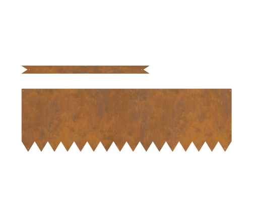 Zāliena Apmales 10 Gab 100X0,5X30 Cm Laika Izturīgs Tērauds Vidaxl