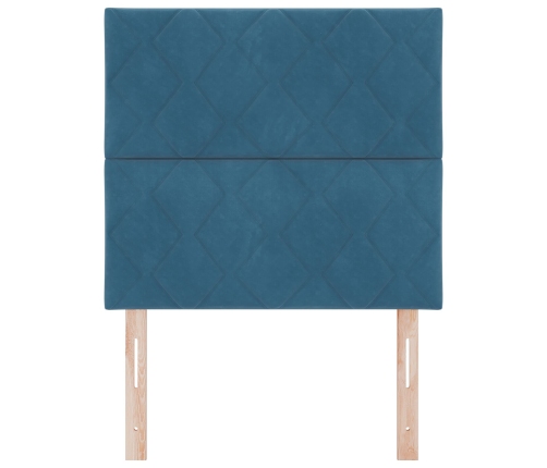 Vidaxl Gultas Galvgalis Dimanta Bloku Dizains Tumši Zils 100 Cm Samts,  Gultas Galvgalis Dimanta Bloku Dizains Tumši Zils 200 Cm Samts Vidaxl