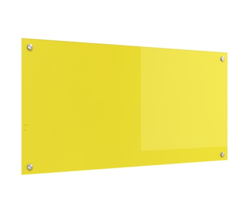 Virtuves Atpakaļgals Dzeltens 100X50X0,6 Cm Rūdīts Stikls Vidaxl