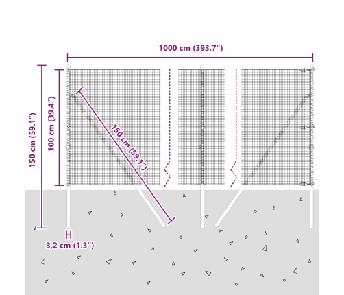 Žoga Komplekts 2 Gabali Zaļš Metāls 10 X 1 M Izturīgs Vidaxl