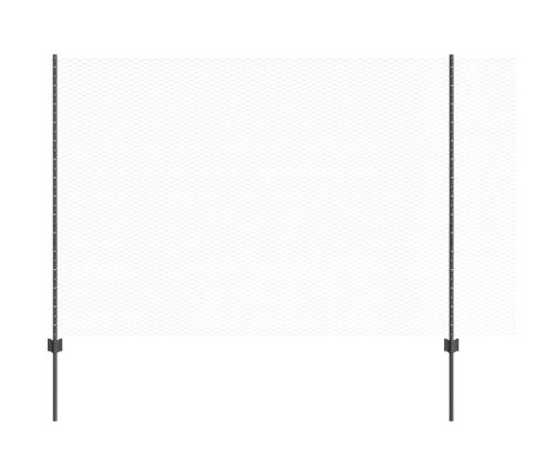 Vidaxl Žoga Stabi 22 Gab U-Kanāls Pelēks 160 Cm Tērauds,  Sešstūra Žogs Pelēks 1.6X50 M Tērauds Vidaxl