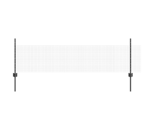 Vistas Tīkla Žoga Komplekts 2 Gabali Pelēks Cinkots Metāls Vidaxl