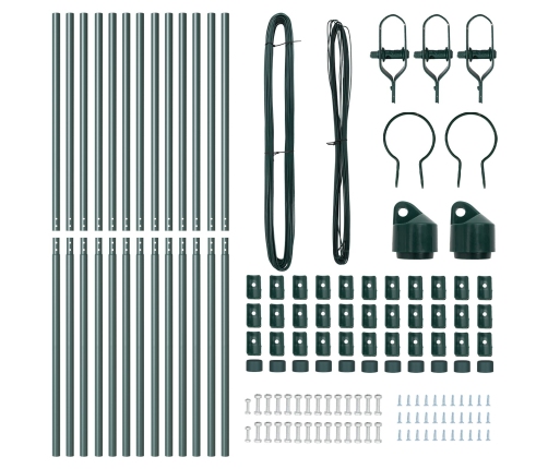 Žogu Stabu Komplekts 13 Gab. Zaļš Metāls Vidaxl