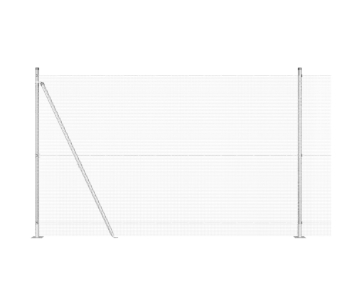 Vidaxl Cinkotais Stieples Žogs Ar 13 Flangotiem Stabiem 1.6X25 M Cinkots Tērauds