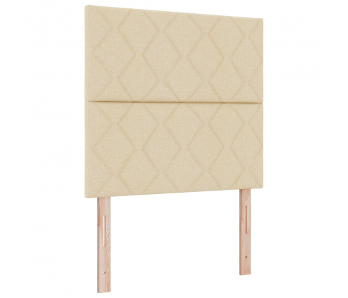 Vidaxl Gultas Galvgalis Dimanta Bloku Dizains Krēmkrāsas 100 Cm Audums,  Gultas Galvgalis Dimanta Bloku Dizains Krēmkrāsas 200 Cm Audums Vidaxl