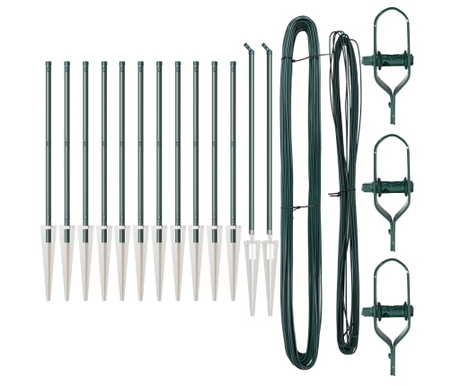Žogu Stabi Ar Kārti 13 Gab Ø32 Mm 120 Cm Cinkota Tērauda Vidaxl