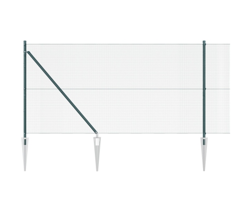 Žogu Stabu Komplekts 2 Gabali Zaļš Metāls Ar Pvc Pārklājumu Vidaxl