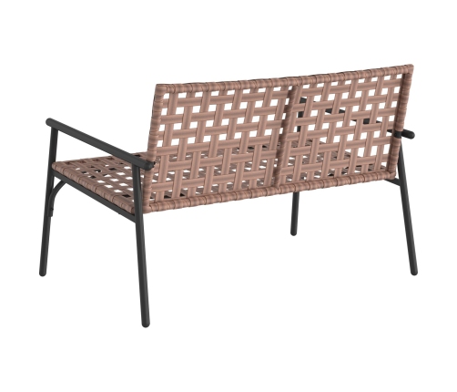 Dārza Sols Melns 113X79X75 Cm Polirotangpalma Vidaxl