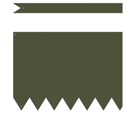 Zāliena Apmalē 10 Gabali Olive Green 100X0,5X30 Cm Tērauds Vidaxl