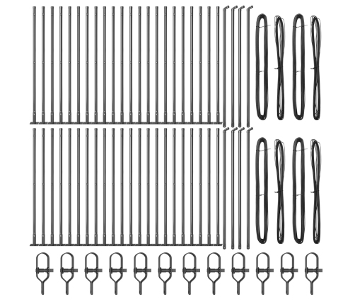 Žoga Stabi 52 Komplekts Pelēks Betons 3.2 X 3.2 X 110 Cm Vidaxl