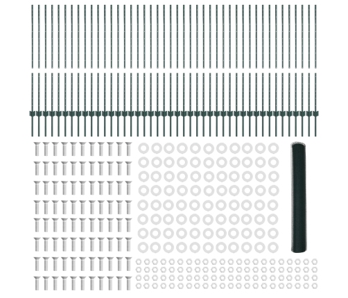 Vidaxl Dārza Balsti 11 Gab. U-Kanāls Zaļā 120 Cm Tērauds,  Sešstūra Žogs Zaļš 1.2X100 M Tērauds Vidaxl