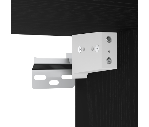 Vidaxl Izlietnes Skapis Ar Iebūvētu Baseinu, Melnā Ozola Inženierijas Koks,  Izlietnes Skapis Melnā Ozola 80X38.5X45 Cm Inženierijas Koks Vidaxl