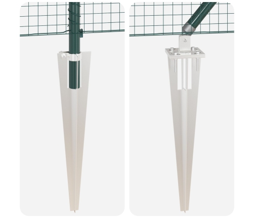 Savilktā Stieple Žogs Ar 13 Spikeriem Zaļš 0.8X50 M Tērauds Vidaxl