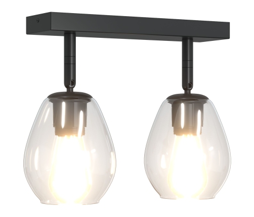 Griestu Gaisma Ar Regulējamu Stikla Lampas Ēnu Antracīts E27 Vidaxl